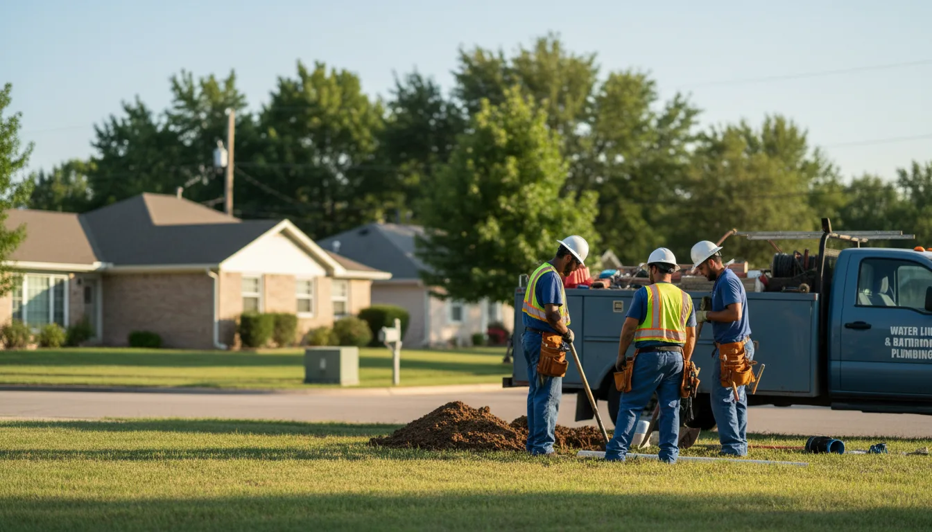 Residential water line and bathroom plumbing service in Stanhope, IA